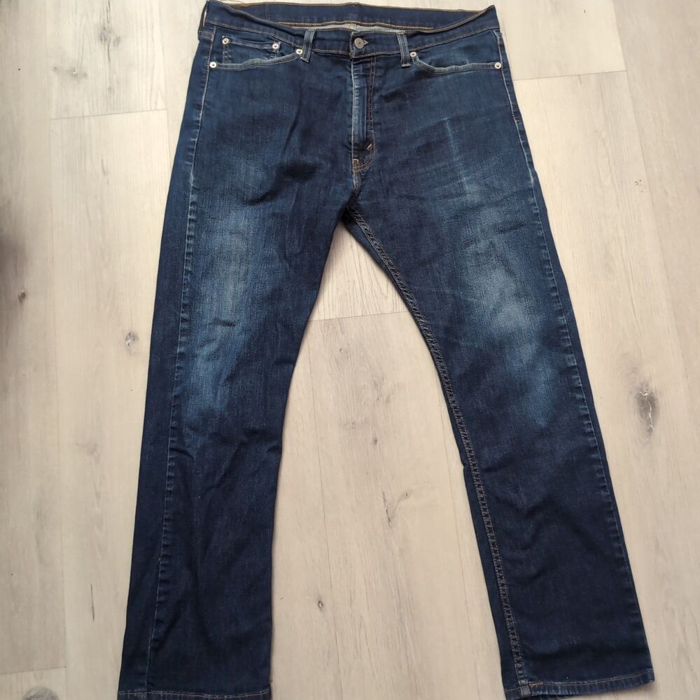 Levi's 513 Jeans Mens 36x30 Slim Fit Straight Leg Blue Stretch Denim Mid Rise